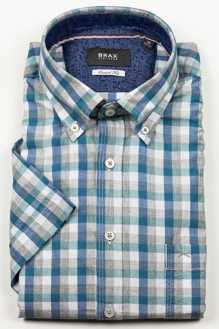 Brax - Drake SS Button Down Shirt - Green