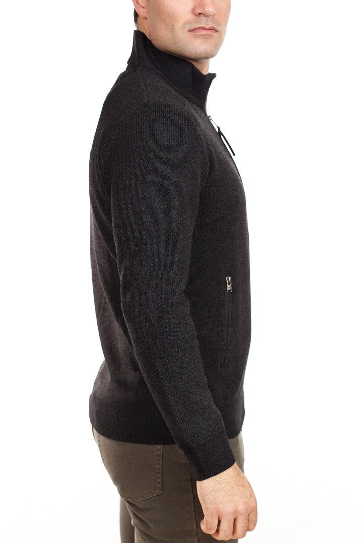 Brax - Jake Full Zip Sweater - Grey