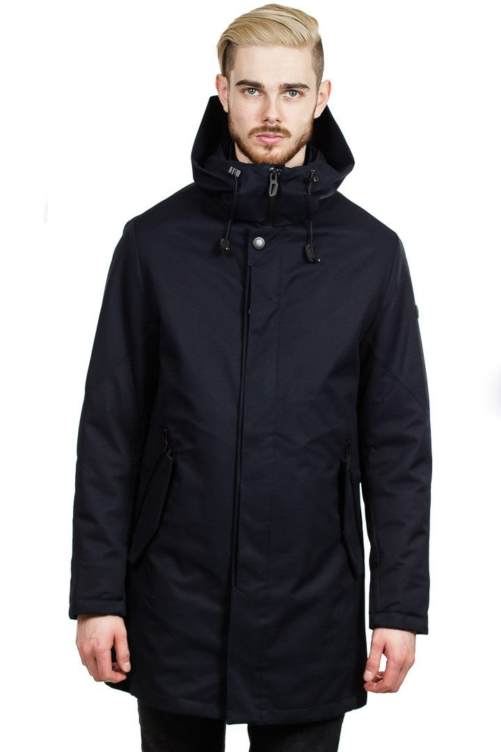 Bugatti Mens Flexcity Waterproof Coat in Navy