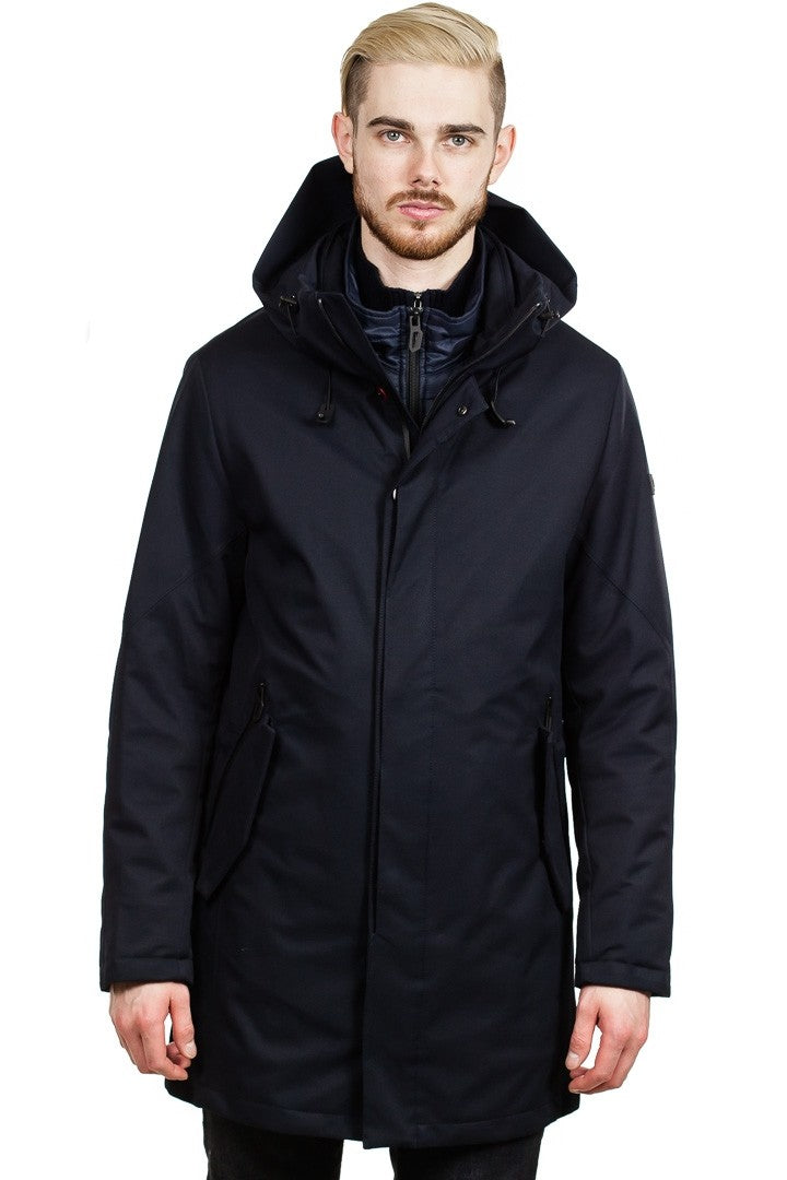 Bugatti Mens Flexcity Waterproof Coat in Navy