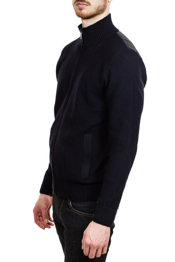 Bugatti Mens Knit Jacket in Navy