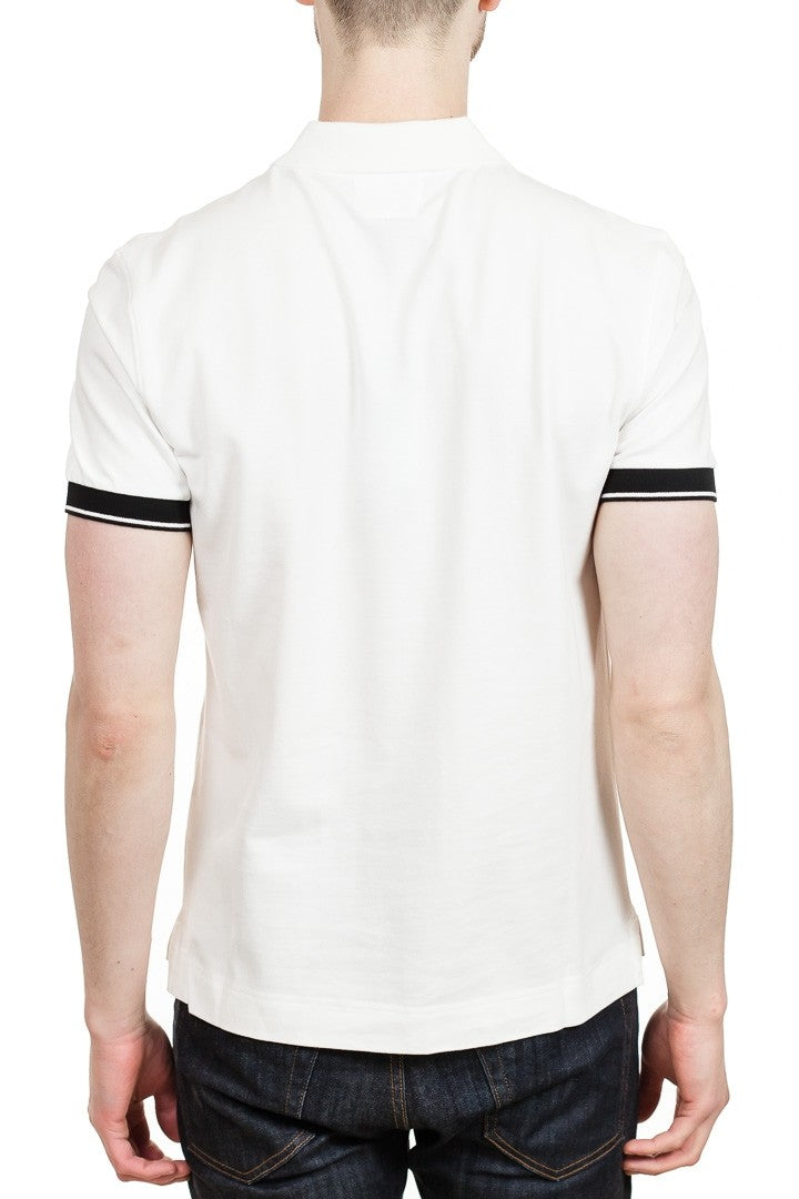 C.P. Company Zip Neck Polo in White