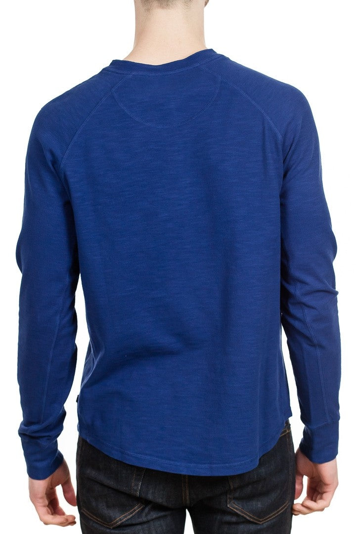 Good Man Brand Soft Slub Henley in Navy