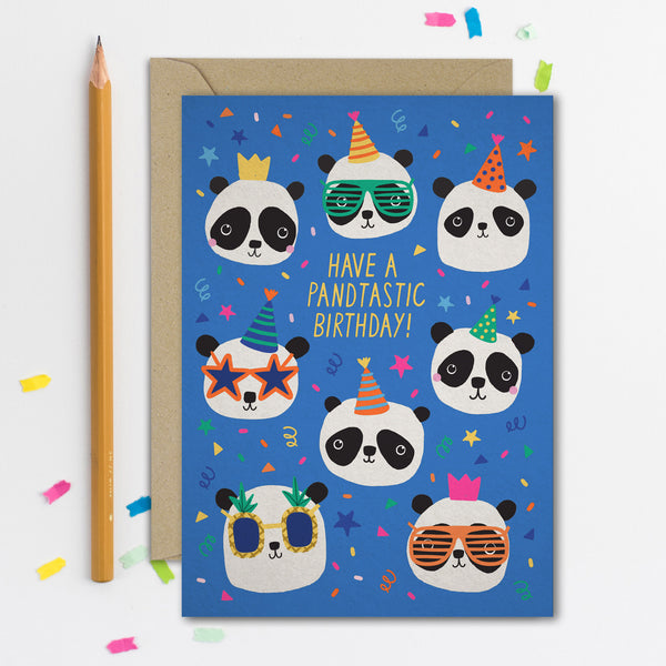 Party Pandas Children's Birthday Card
