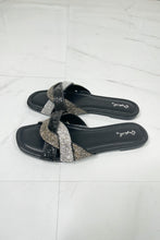 Load image into Gallery viewer, Qupid Shining Brighter Rhinestone Woven Strap Slide

