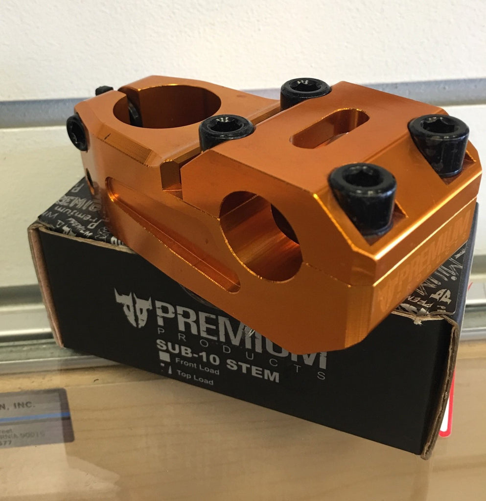 orange bmx stem