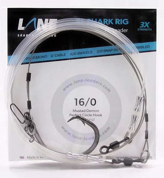 Shark Fishing Leader Rig 12/0 Circle Hook 480lb Cable 400lb Mono