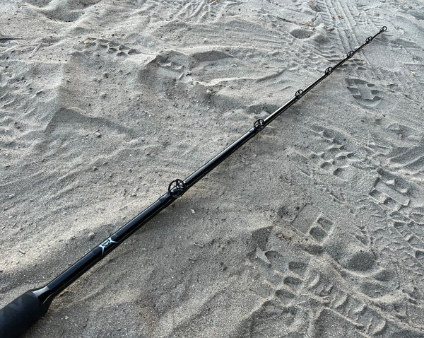 SHARK fishing LEADER RIG! 24/0 forged circle hook 25' 600lb mono 5' coated  steel