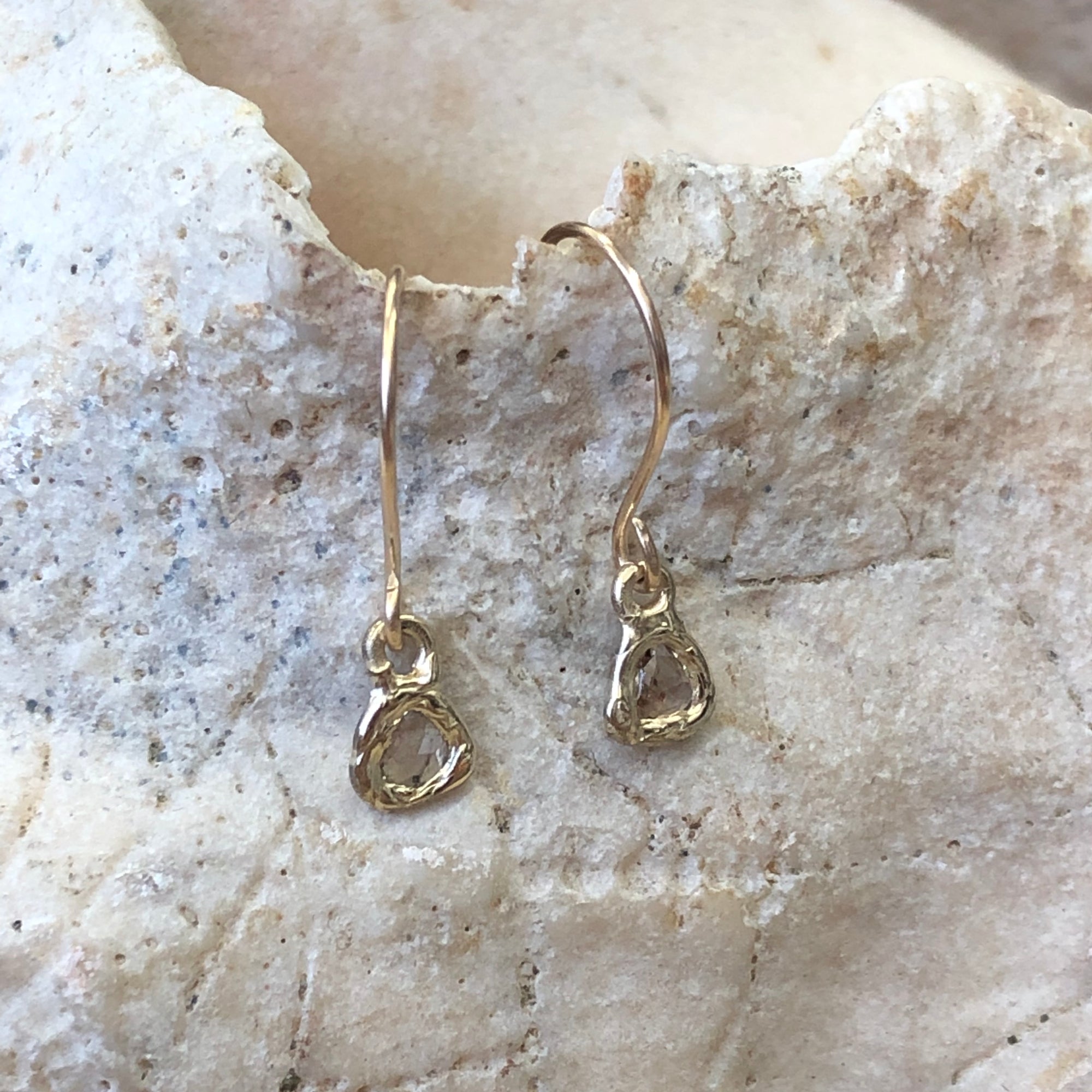 Cobblestone Diamond Earrings by Emilie Shapiro - Garden of Silver