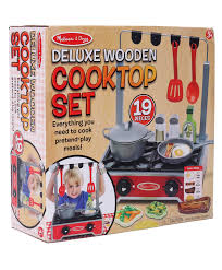 melissa and doug deluxe wooden cooktop set