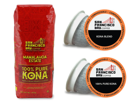 San Francisco Bay Kona coffees.