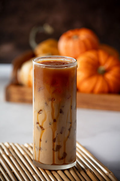 Image of pumpkin caramel latte.