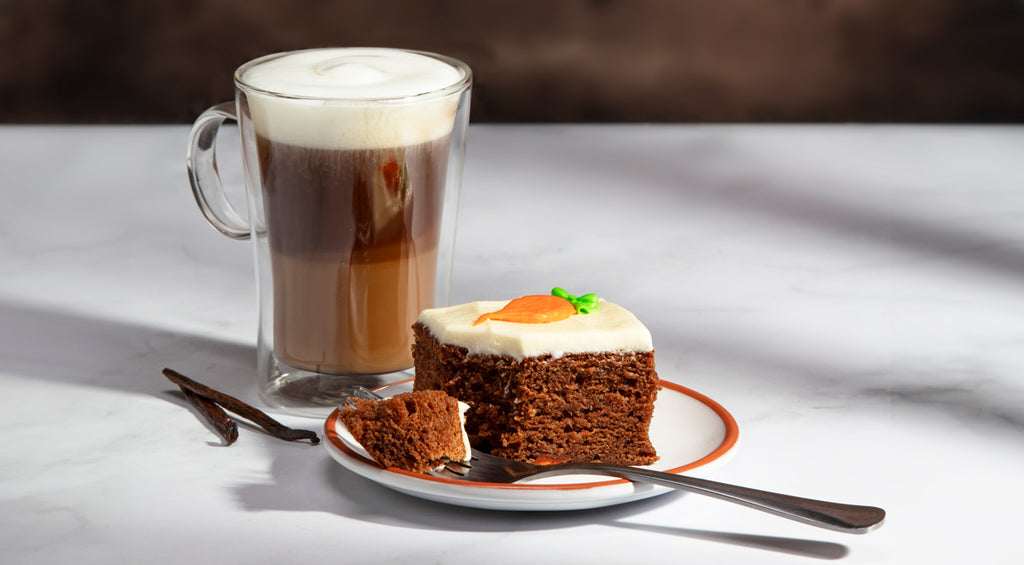 Carrot cake and French Vanilla Latte
