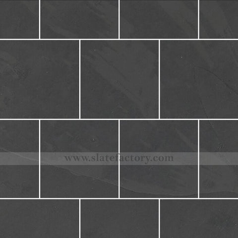 black stone flooring