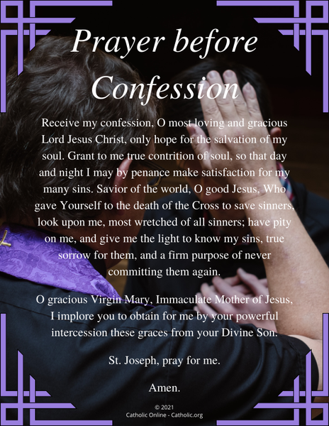 Prayer Before Confession Free Pdf Catholic Online Learning Resources 5406