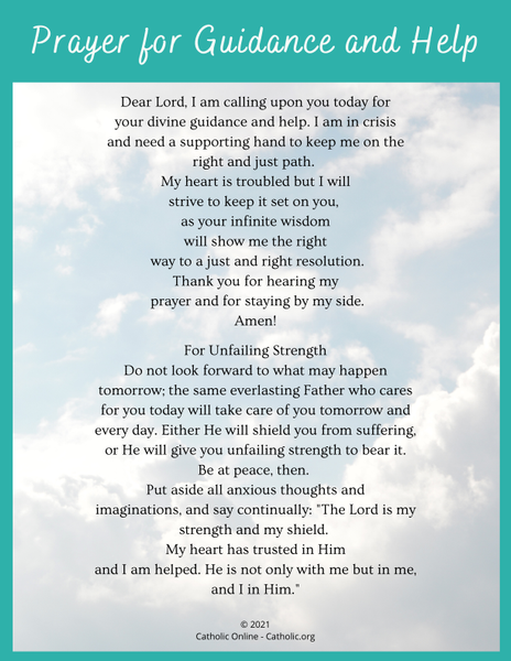 prayer for help and guidance