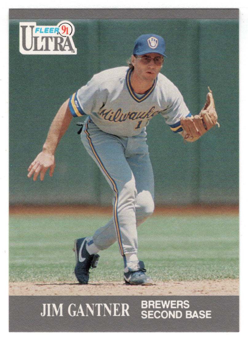 Jim Gantner - Milwaukee Brewers (MLB Baseball Card) 1991 Fleer