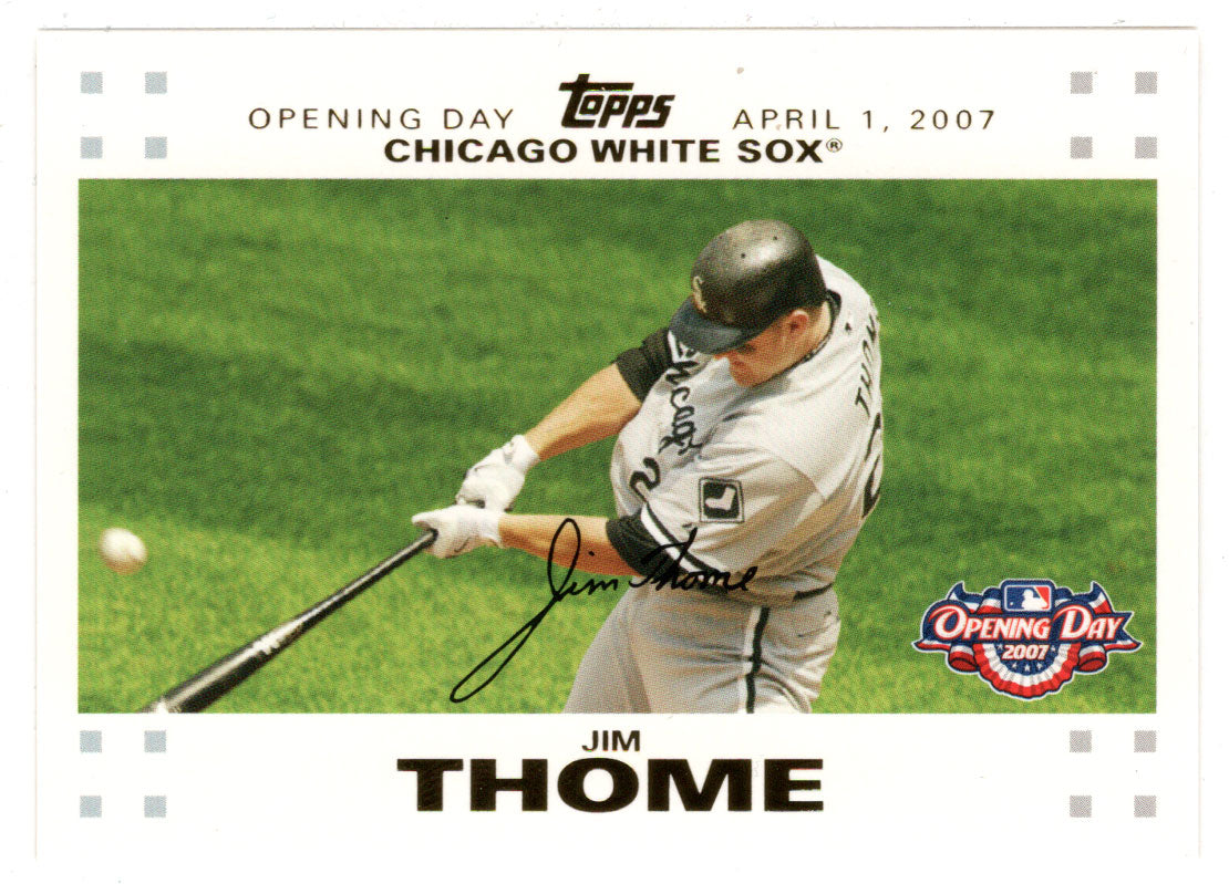 2007 Topps Jim Thome Chicago White Sox #481 HOF