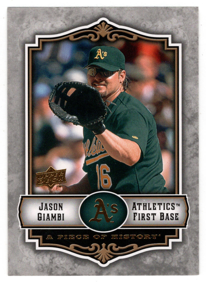 Jason Giambi  Oakland athletics, Oakland athletics baseball, Mlb baseball