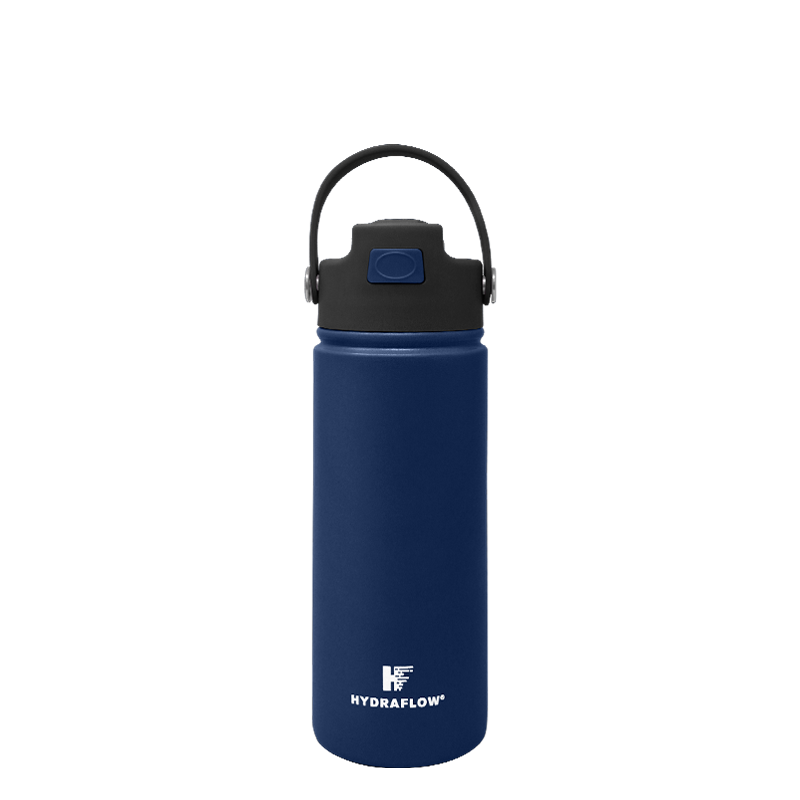 Hydraflow Capri 40 oz. Aqua Blue Stainless Steel Vacuum Insulated Tumbler with Handle, Powder Aqua