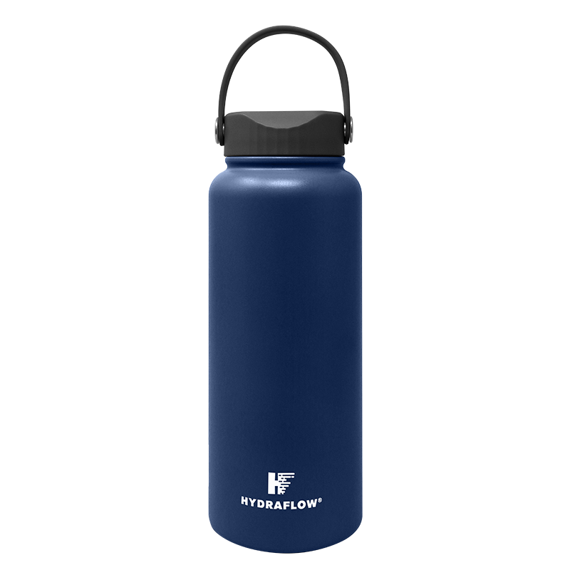 Hydrapeak Flow 32oz Insulated Water Bottle with Straw Lid Navy