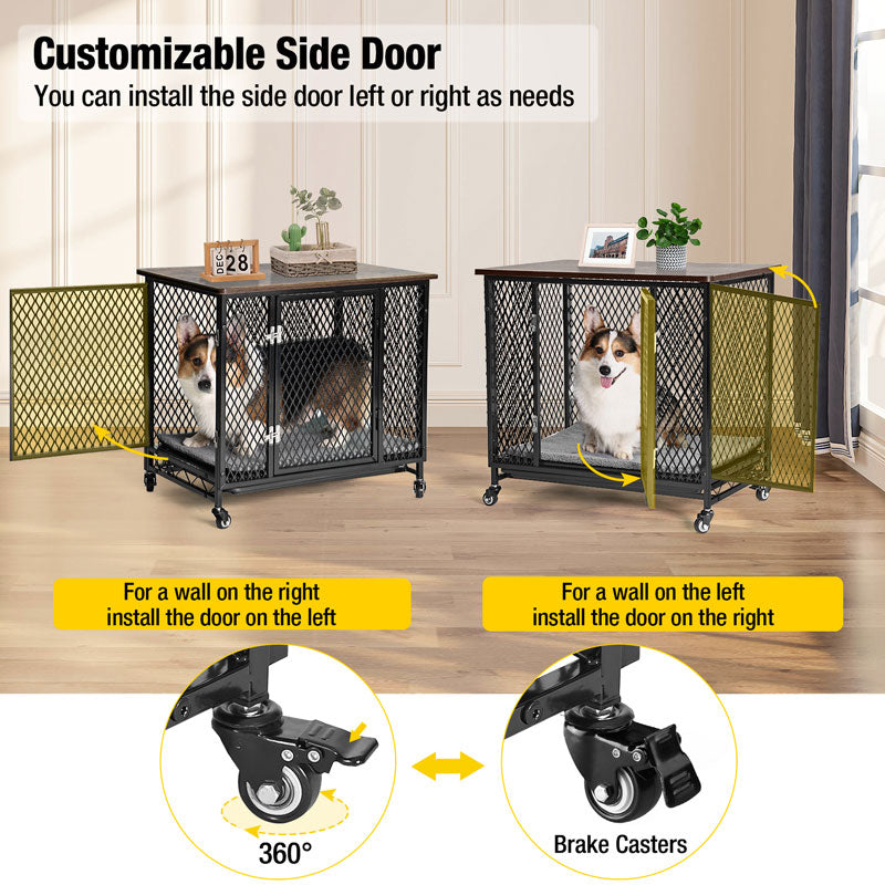 where to put large dog crate in house