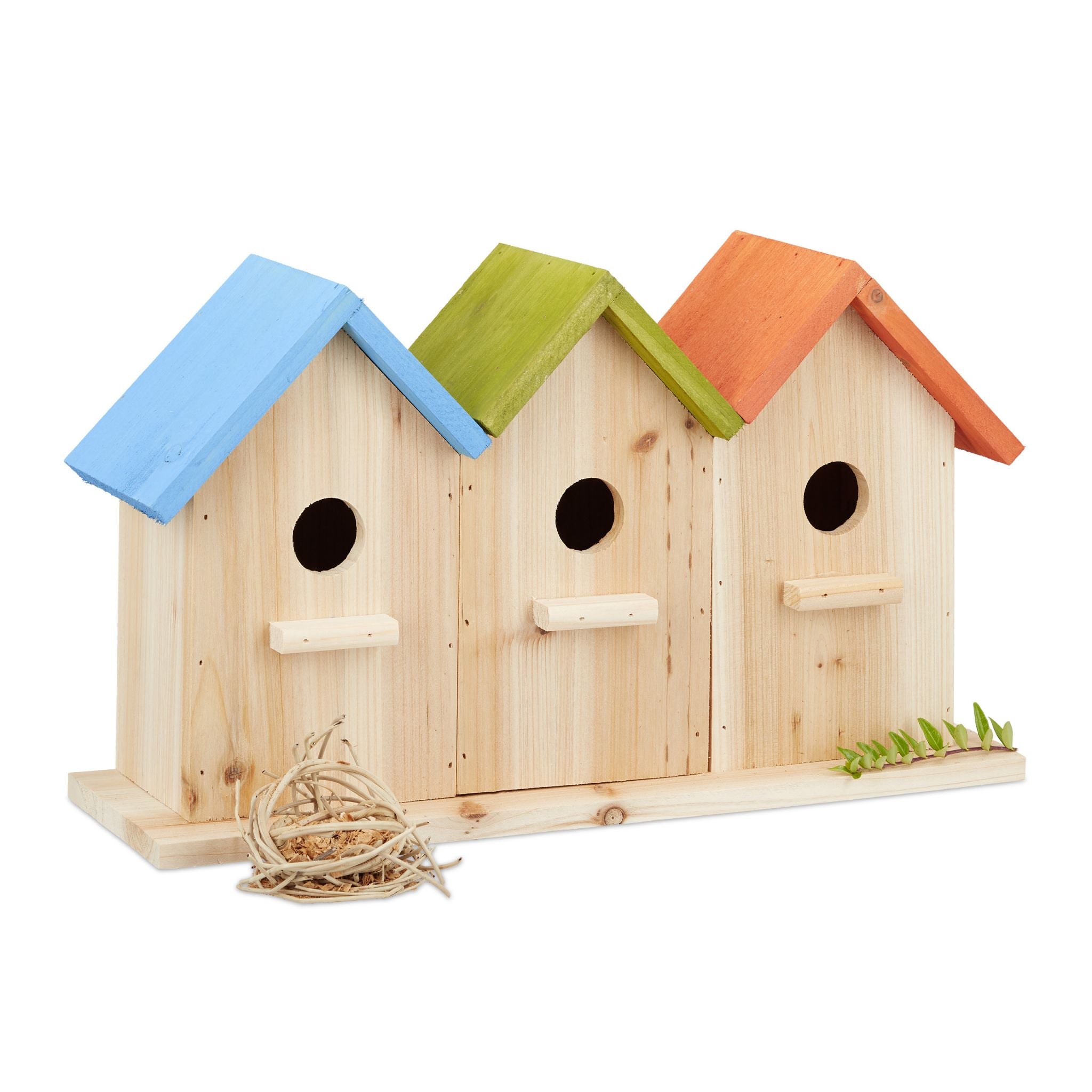 Deco vogelhuisjes kleurrijk