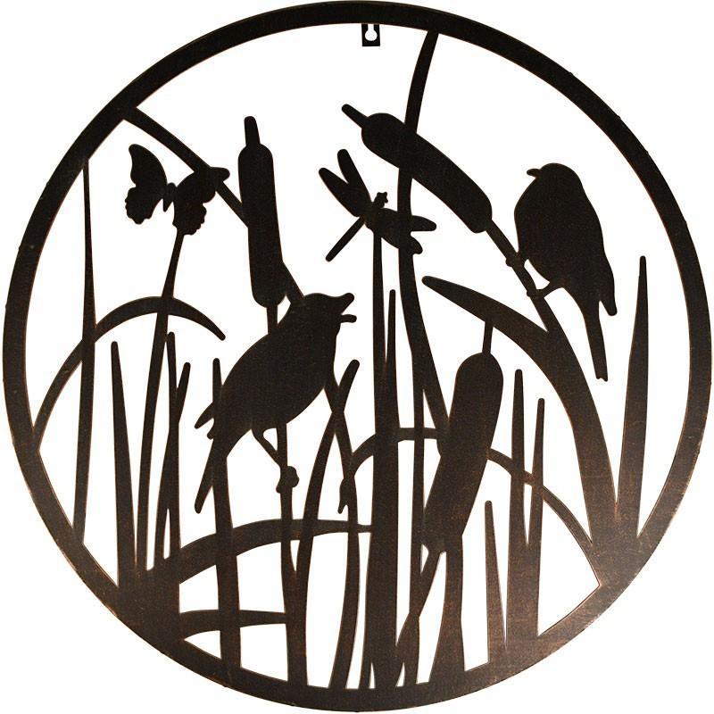 Esschert Design - Muurdecoratie rond vogels 60cm