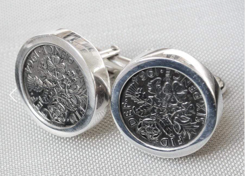 The sixpence coin cufflinks