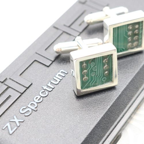 ZX Spectrum upcycled cufflinks