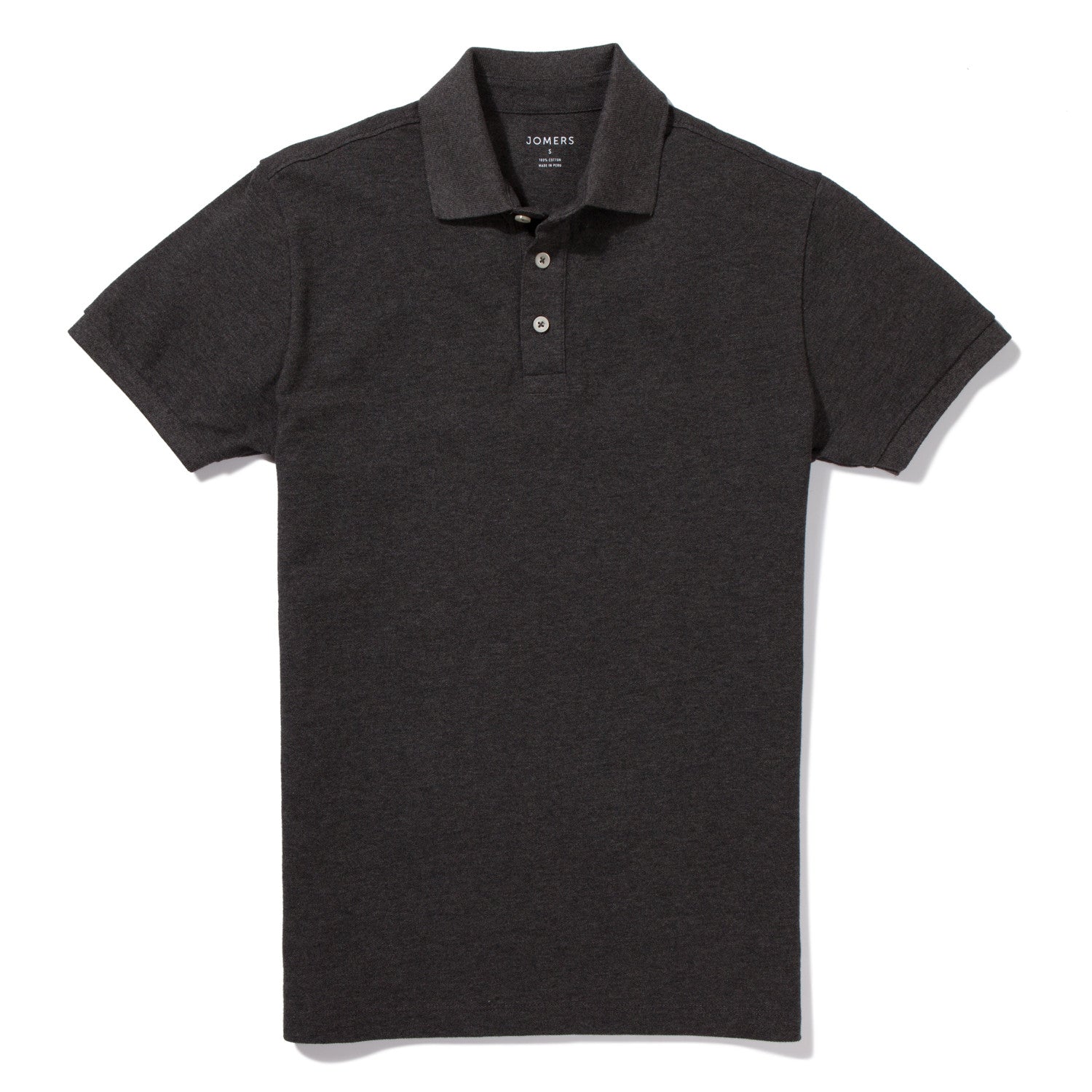 Wentworth - Heather Charcoal Pique Polo - Jomers