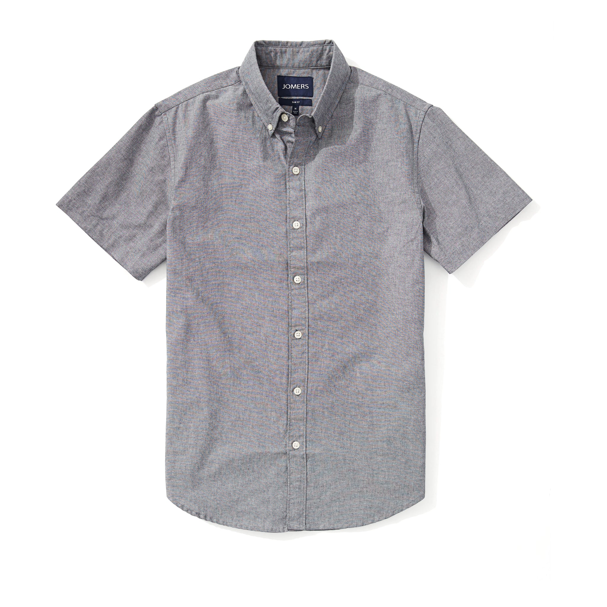 Japanese Chambray Short Sleeve Shirt - Gray - Jomers
