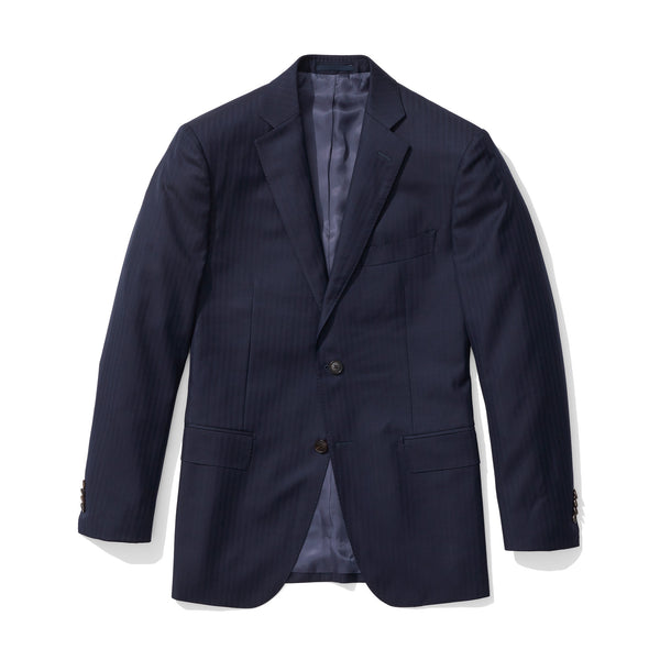 Archer - Blue Herringbone Italian Wool Suit - Jomers