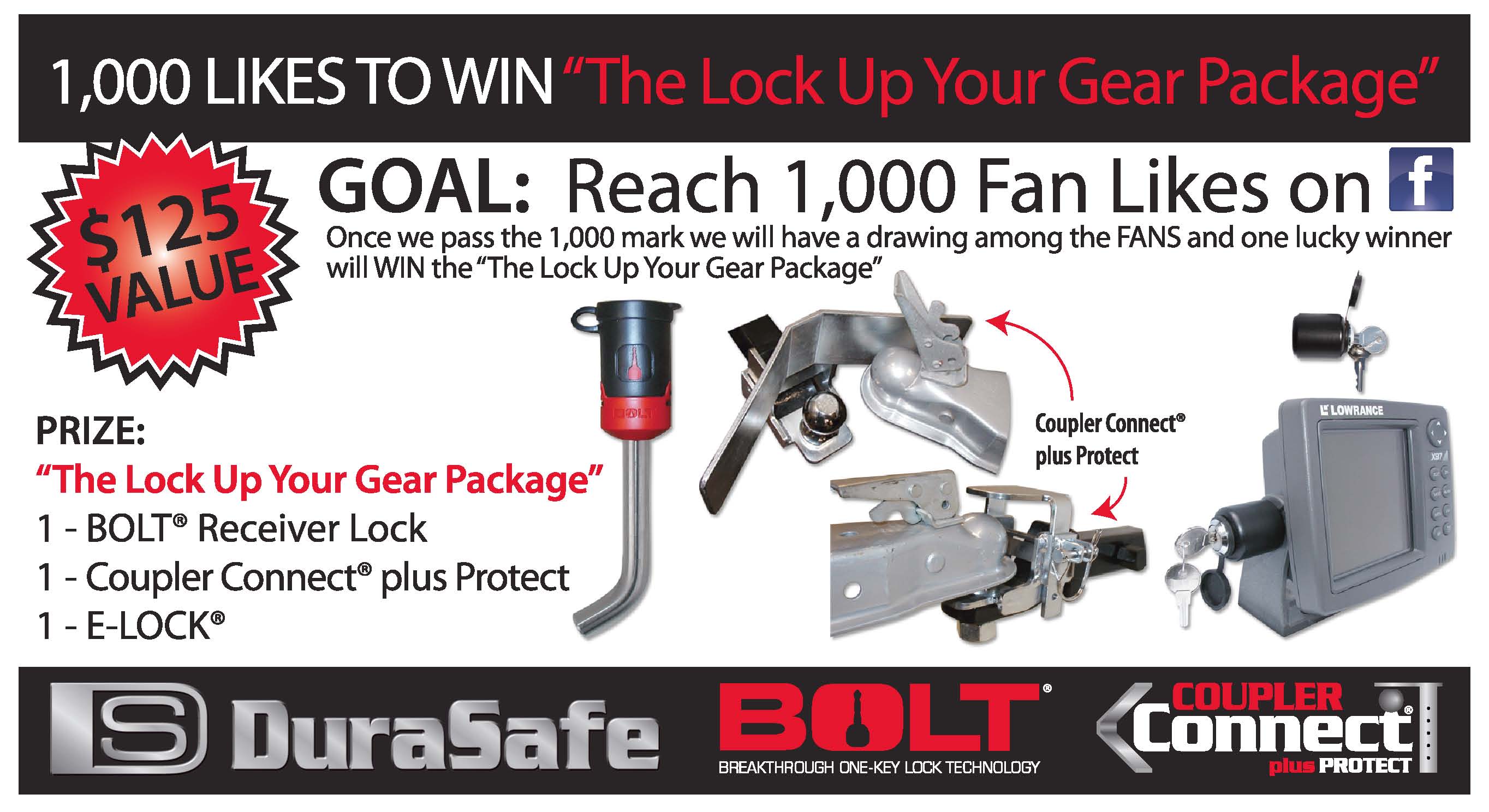 DuraSafe Lock Up Your Gear Facebook Giveaway