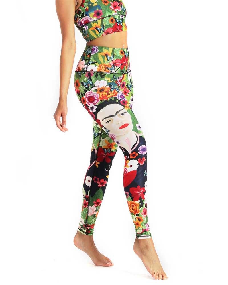 Black floral yoga pants — Gilted Goose