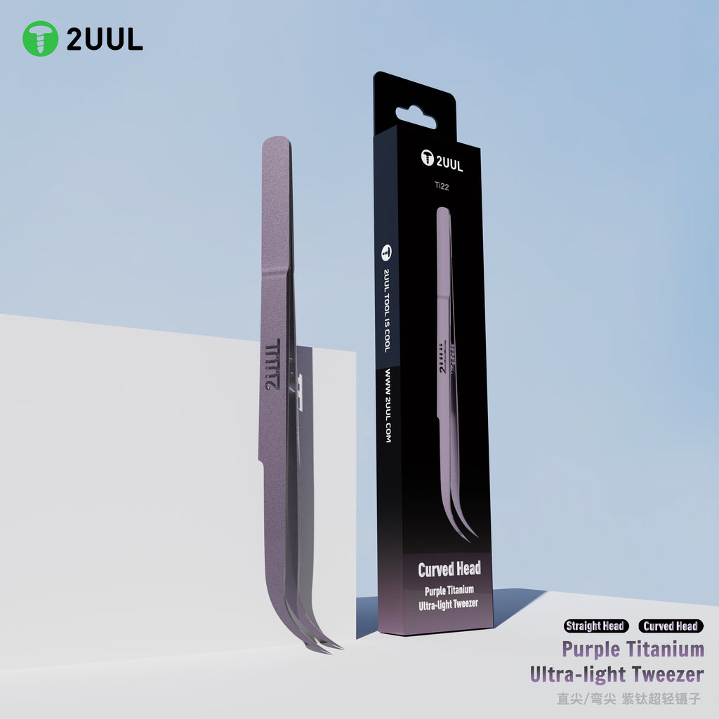 2UUL Purple Titanium Ultralight Tweezer for Precise Phone Board Repair