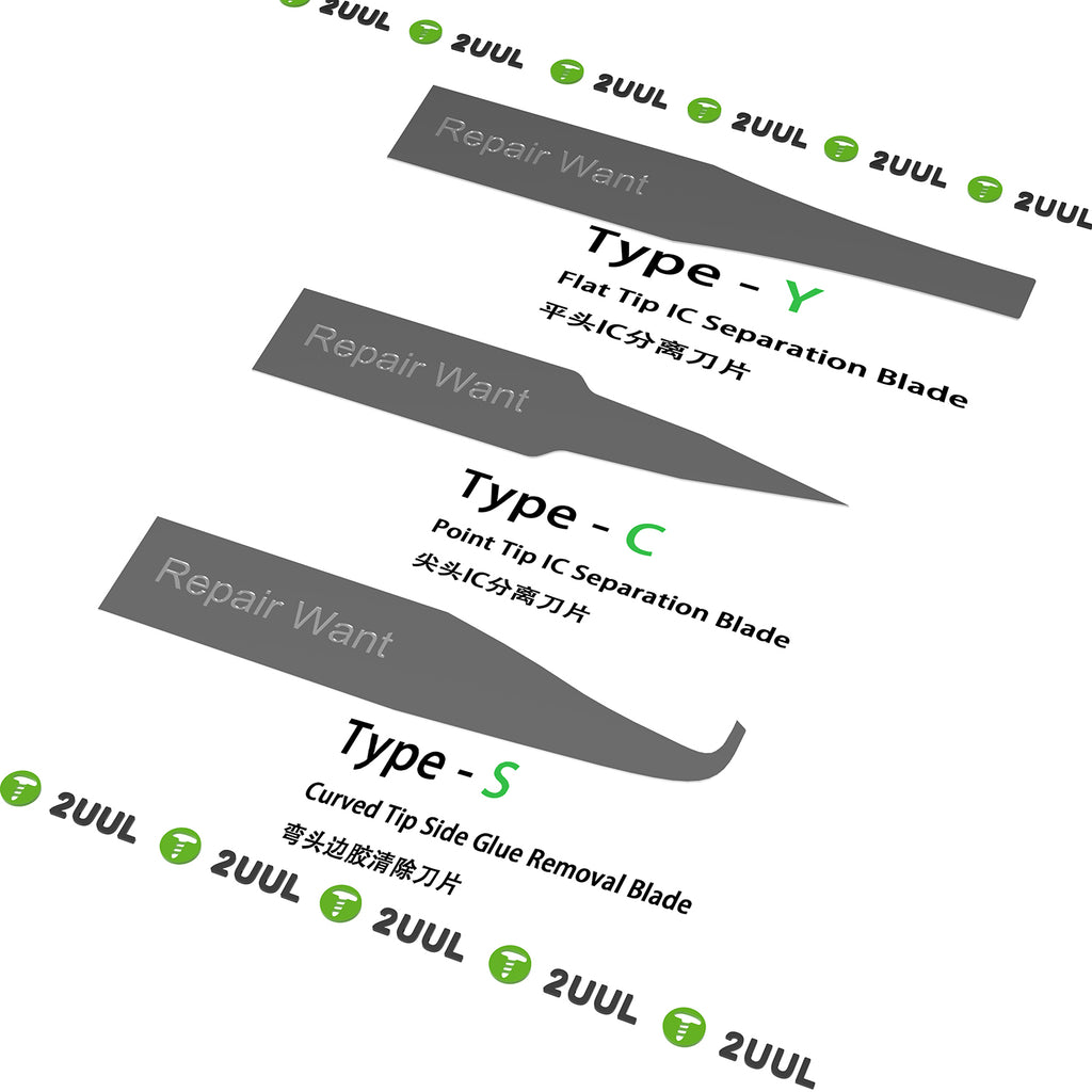 2UUL * Repair Want DA12 YCS 3 in 1 Blades Set for IC Disassemble