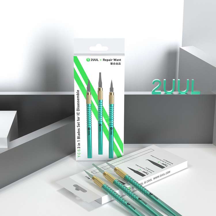 2UUL * Repair Want DA12 YCS 3 in 1 Blades Set for IC Disassemble