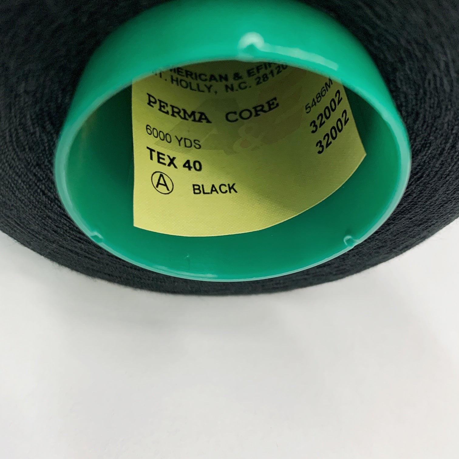 Tex 40 Spun Poly Sewing Thread Ae Perma Core 6000yardsspool Black