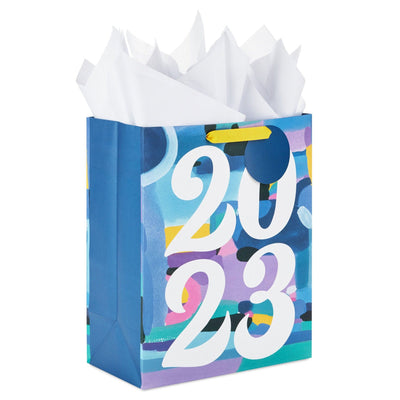 7.7 Horizontal Cheers on Gold Gift Bag With Tissue