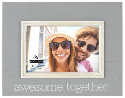 4x6 Forever Friends Rustic Wood Silk Screened Words Inner Photo Frame  Border