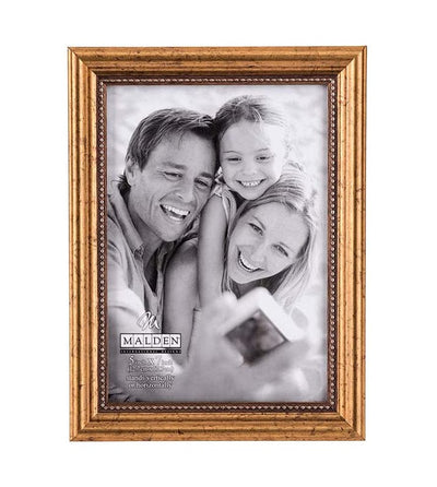 Malden International Designs 4x6 or 5x7 I Love Mom Distressed Expressions  Picture Frame Silver Finish I Love Mom Word Attachment Gray Textured Wood