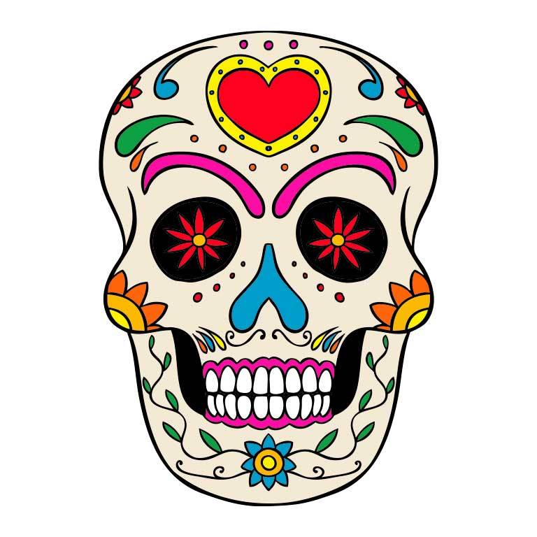 Sugar skull design // dia de los muertos