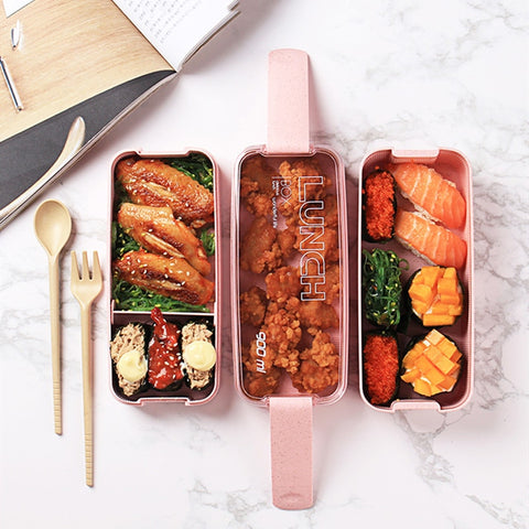 LunchBox Japonaise Multi-Compartiments avec Verre à Soupe