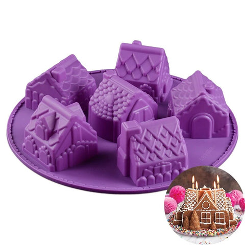 Moule Chalets de Noël 3D en Silicone