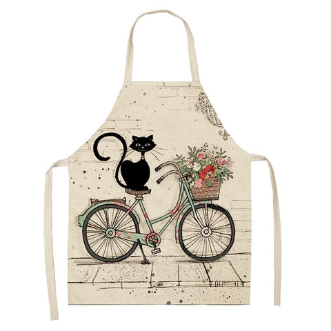 Tablier de Cuisine Chat Mignon - Lin Japonais - Taille Adulte 55x68cm Be Awsome / Adulte 55x68cm