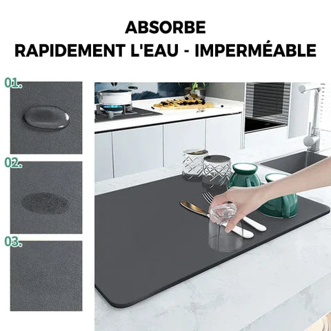 tapis absorbant pour évier de cuisine