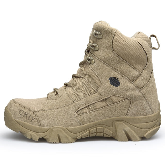 Military   Genuine Leather Tactical Ankle Boots