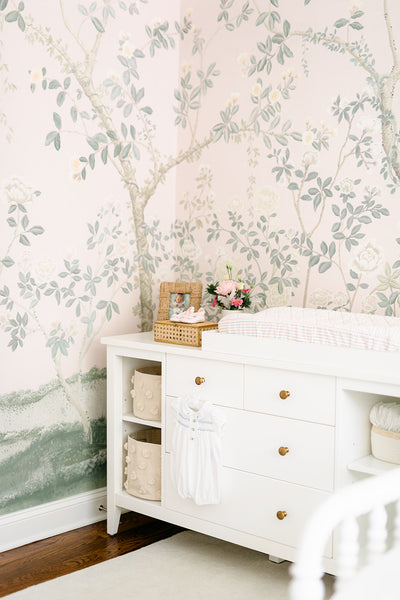 sophisticated nursery and changing table