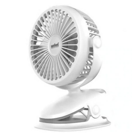 Portable Rechargeable Clip Fan 5 W White